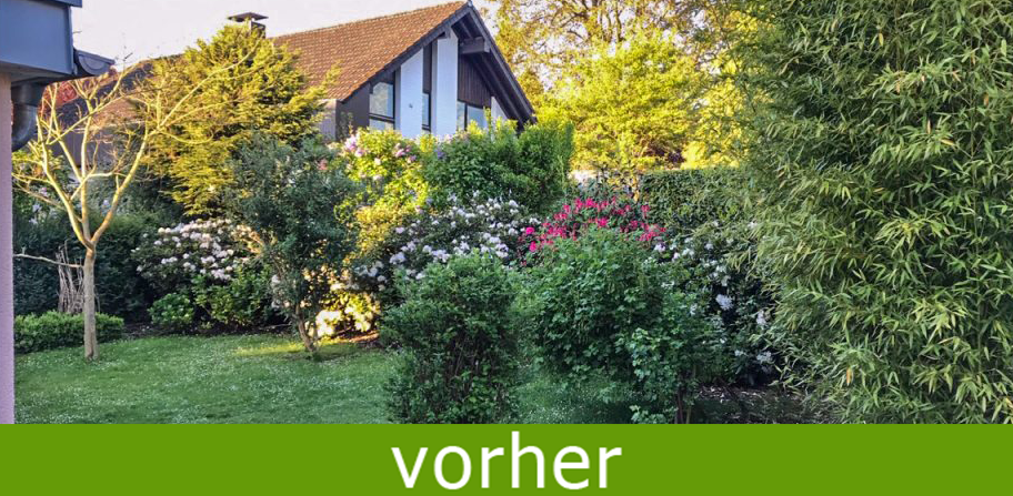 Gartengestaltung vorher nacher